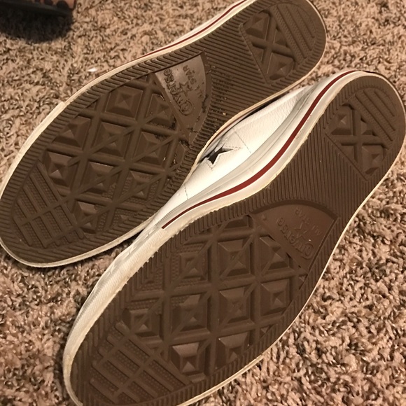 White Leather Converse - Picture 4 of 4